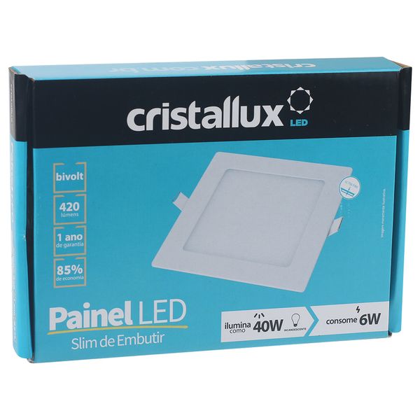 Luminaria-Plafon-LED-de-Embutir-6W-Quadrada-Branco-Frio-Ultra-LED-|-Cristallux®-4
